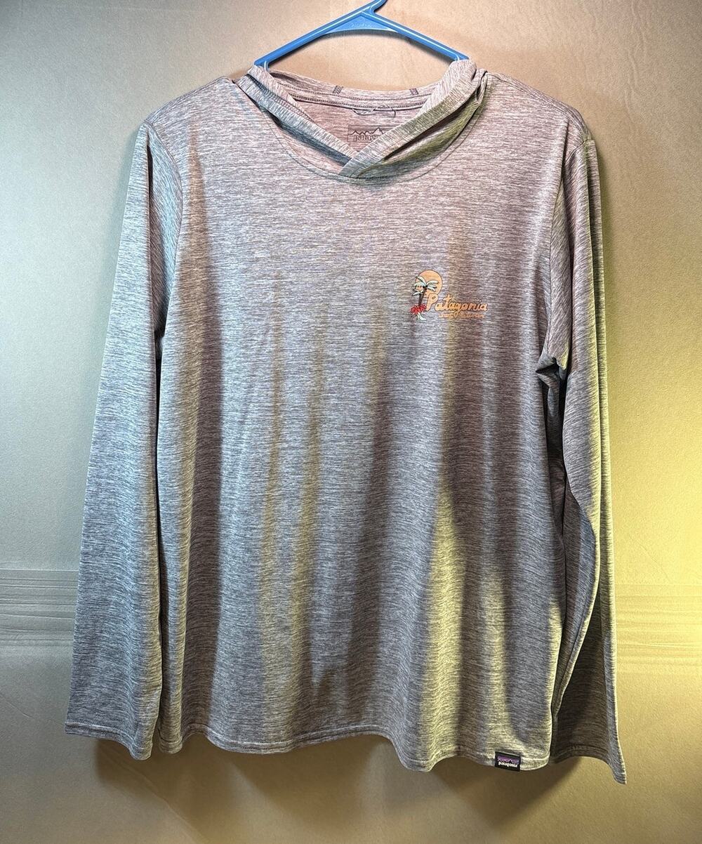 Patagonia Surf Activism Graphic Hoody Heather Gray Ladies Size Large